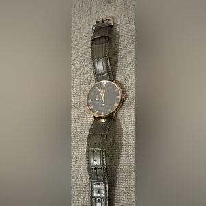 Hugo Boss William Roman Number Multi-Function Gray Leather Men’s Watch 1513619